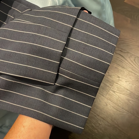 Custom Navy Pinstripe Tom James Suit 44 Jacket / 34 Pant - Picture 11 of 12